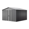 Domek ogrodowy narzędziowy NORDVIC 283x313 cm - Ocynkowany, Dwuspadowy Dach, Wentylacja, Light Grey